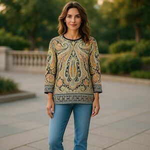 Scotch & Soda Maison Scotch great shape stardust motel paisley print blouse top